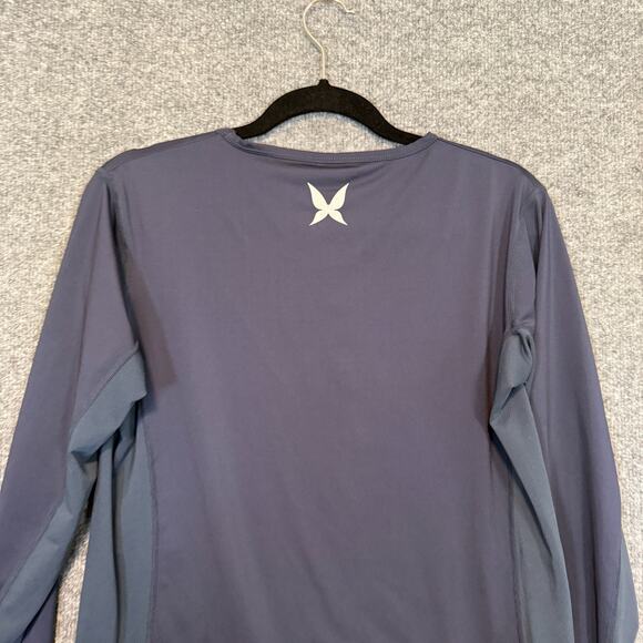 Kari Traa Shirt Women Large Blue Crewneck Long Sleeve Stretch Tshirt Performance - Picture 5 of 10